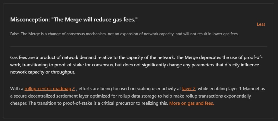 Concepto erróneo: "La fusión reducirá las tarifas de gas". 