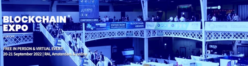 Blockchain Expo Europa 2022 - Amsterdam Crypto y Blockchain