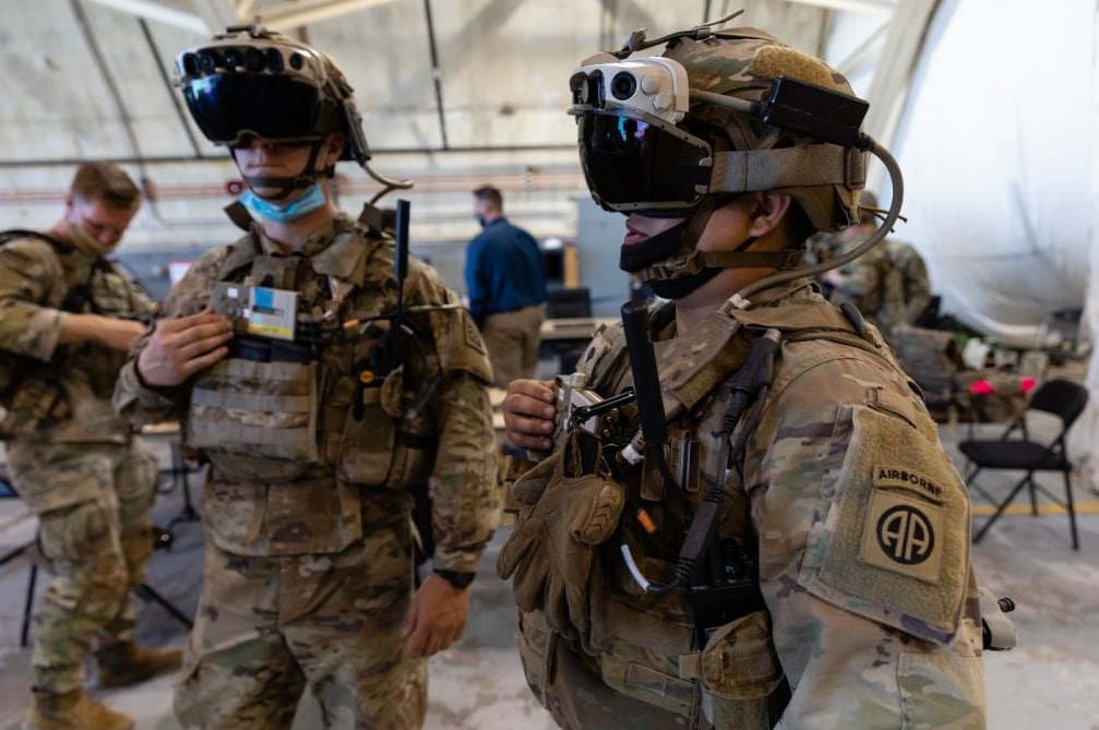 Soldados con gafas HoloLens, de Microsoft. Ejército de Estados Unidos