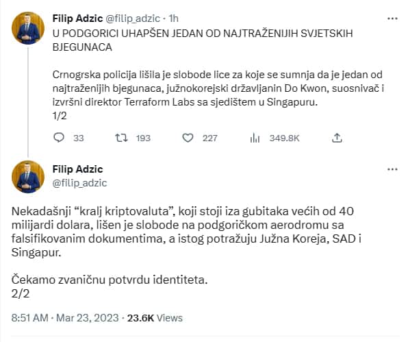 DO Kwon es arrestado