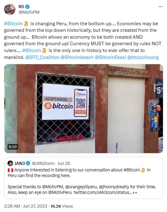 Perú tiene potencial para la minería sostenible de Bitcoin