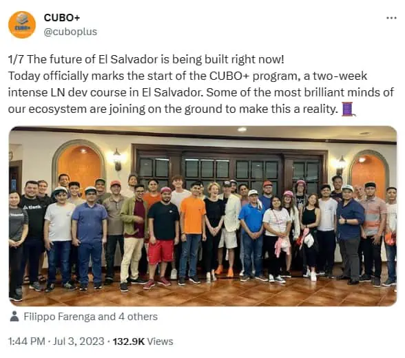 El Salvador da inicio a su programa CUBO + para formar desarrolladores de Bitcoin