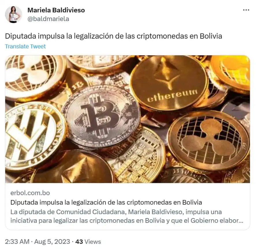 Bolivia podría revaluar su prohibición a Bitcoin y las criptomonedas