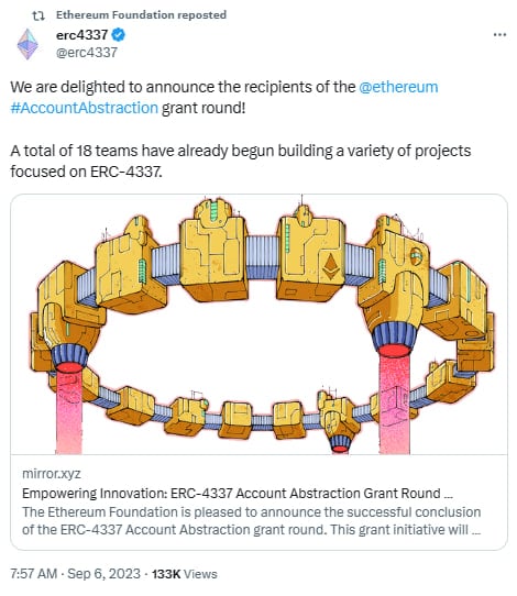 La Fundación Ethereum impulsa la adopción del estándar ERC-4337