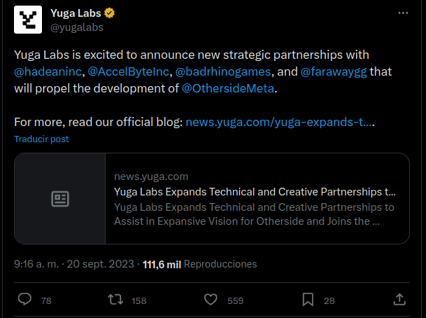 Yuga Labs anuncia su colaboración para ampliar la interoperabilidad de los metaversos