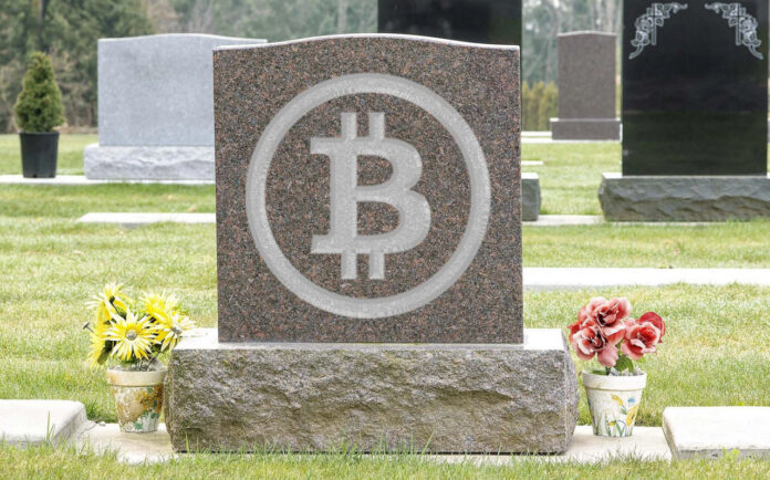 La muerte de Bitcoin se ha declarado 474 veces desde 2010