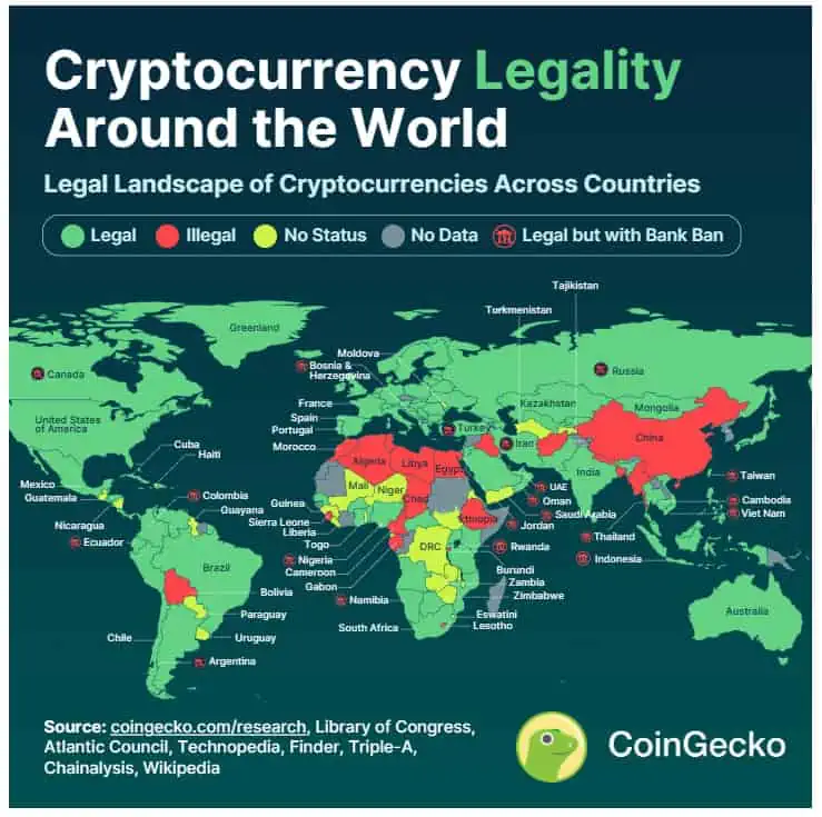 Más de la mitad de los países del mundo han legalizado el uso de Bitcoin
