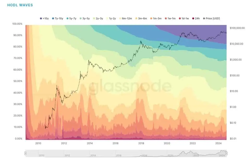 HODL de Bitcoin en la última década. 