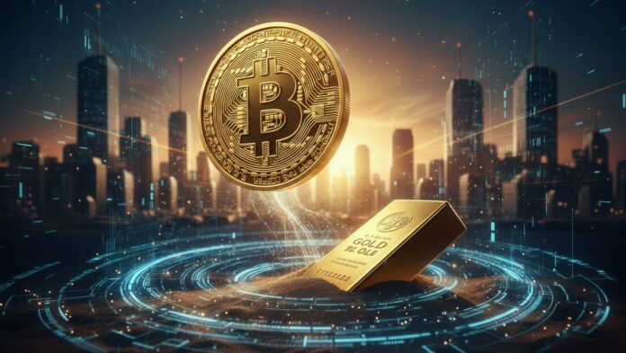 Bitcoin vs Oro Bitcoin avanza más rápido que el oro: los ETF aumentan la fiebre institucional