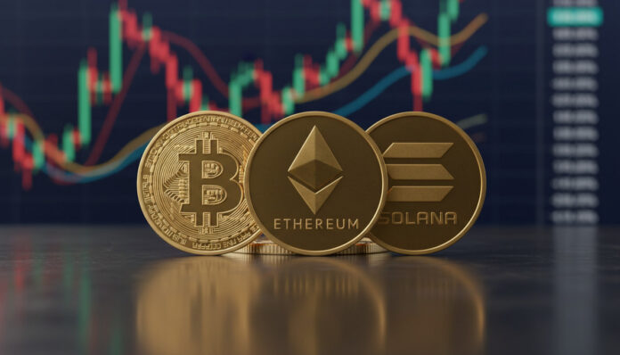 Principales criptomonedas Criptomonedas hoy: Bitcoin, Ethereum y Solana lideran la subida ante la incertidumbre global