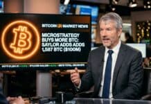MicroStrategy compra más Bitcoin: Michael Saylor suma 1.587 BTC MicroStrategy compra más Bitcoin: Michael Saylor suma 1.587 BTC (imagen generada por IA)