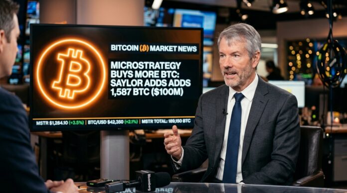 2026-06-16_regen_34ca121c-fb61-405f-b385-d045e48fafd1_1781602081756 MicroStrategy compra más Bitcoin: Michael Saylor suma 1.587 BTC (imagen generada por IA)