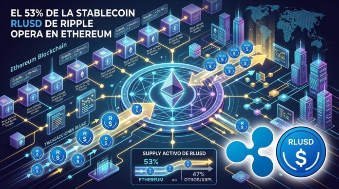 2026-06-16_regen_ab1b225f-b393-409d-a0f8-711e707073a3_1781617173694 El 53% de la stablecoin RLUSD de Ripple opera en Ethereum (imagen generada por IA)