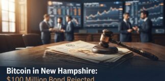 Bitcoin en New Hampshire: rechazan bono de 100 millones (imagen generada por IA)