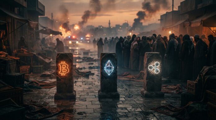 2026-07-17_agent_3ca6e827-92c9-4048-9d96-b3fe1eafc1b1_1784302778001 Bitcoin y Ethereum caen ante la tensión geopolítica global (imagen generada por IA)