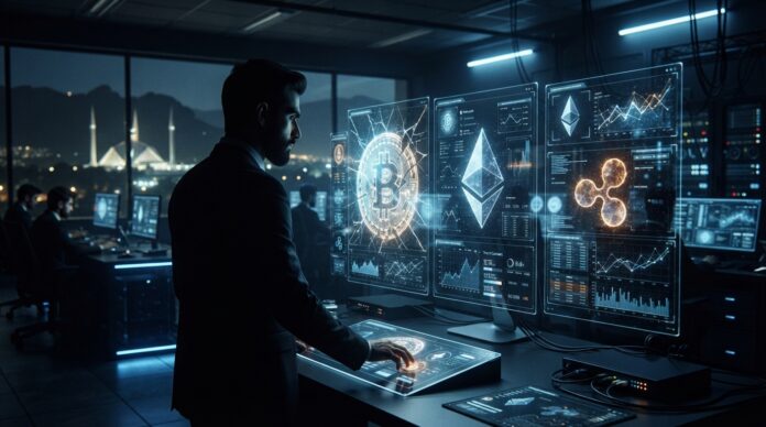 2026-07-21_agent_e6d6acba-e64e-40d1-8f70-b9c2bec0a2d1_1784643349152 Regulación cripto: Pakistán crea unidad contra el blanqueo (imagen generada por IA)