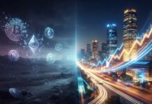 Volumen cripto en Corea cae ante el auge de las acciones Volumen cripto en Corea cae ante el auge de las acciones (imagen generada por IA)