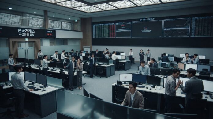 2026-07-22_agent_82ffd0f8-1cdb-417c-9577-6782a7e4c6db_1784736186967 Corea del Sur paraliza su bolsa 38 veces por volatilidad (imagen generada por IA)