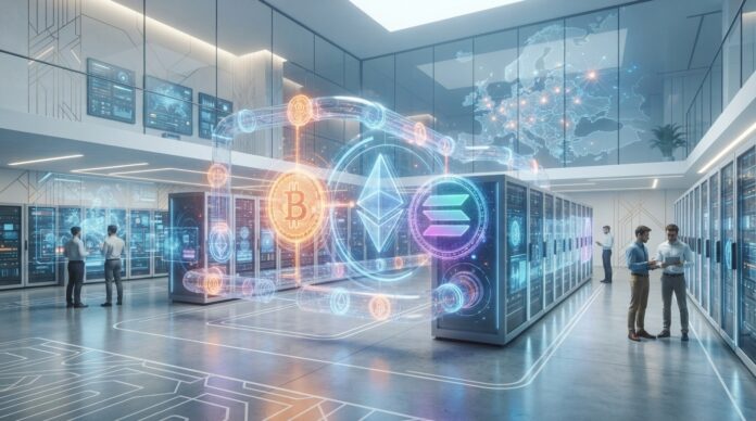 2026-07-29_agent_38309b85-7bbf-4b23-bbac-8e53adb1610b_1785291369768 Blockchain RL1: 10 bancos europeos se unen para tokenizar (imagen generada por IA)