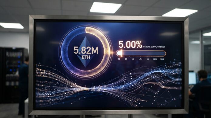 2026-08-17_agent_161e9e7c-547f-41b6-b9b1-e28823687d6c_1786990663405 Ethereum: Bitmine roza el 5% del suministro global (imagen generada por IA)