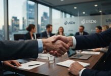 Ethena y FalconX acuerdan 1.000 millones para respaldar USDe Ethena y FalconX acuerdan 1.000 millones para respaldar USDe (imagen generada por IA)