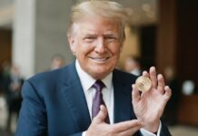 800 millones de dólares, la cifra de tokens WLFI de Trump que se liberarán en 2028 800 millones de dólares, la cifra de tokens WLFI de Trump que se liberarán en 2028 (imagen generada por IA)