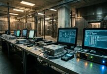 Mastercard launches an anti-fraud tool for stablecoins Security station with sealed metal boxes and control equipment in a vault (AI-generated image)